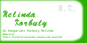melinda korbuly business card